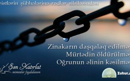Şəriətdəki cəzalar haqqında atılan şübhələrə cavab